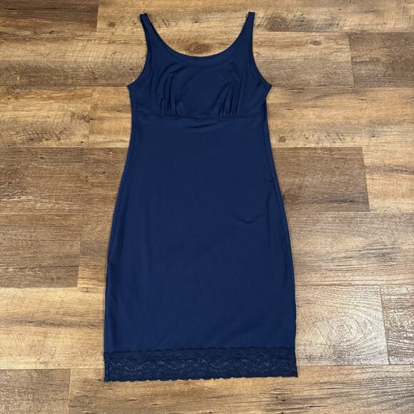 MiracleSuit Slip Dress Shapewear Blue Size S Slimming Smoothing Lace Trim - Picture 1 of 7